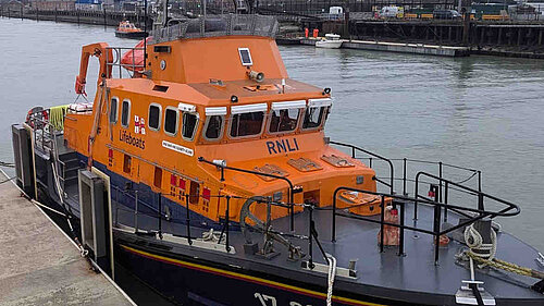 A very capable looking RNLI lifeboat moored at Newhaven